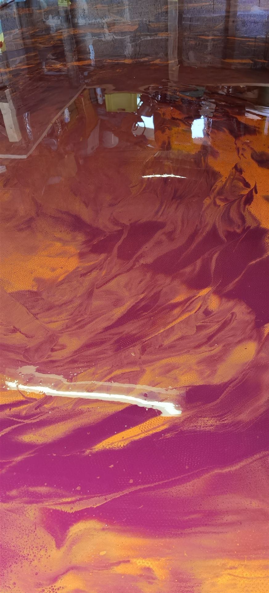 Epoxydharz auf dem Fussboden